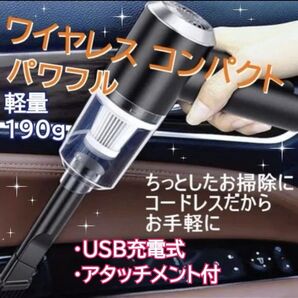 ハンディクリーナー カークリーナー AS-228 ブラック コンパクト 小型 軽量 コードレス USB充電式