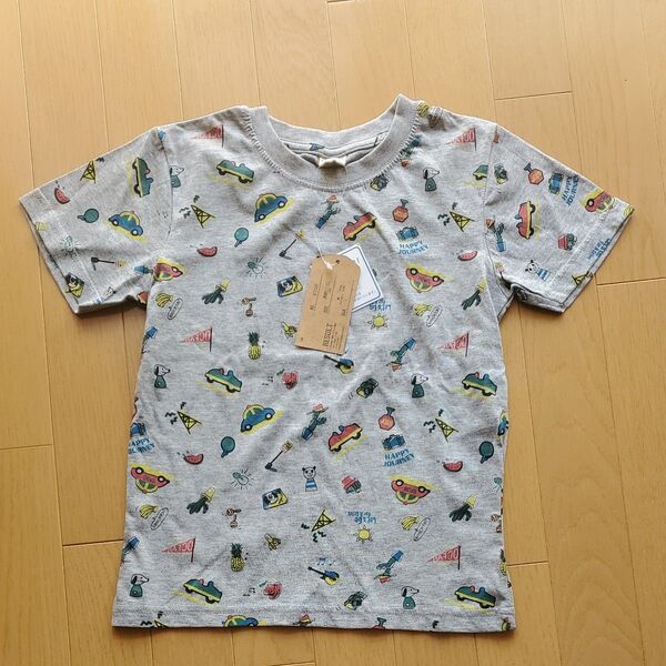RESULT キッズ Tシャツ 130 総柄 グレー 新品