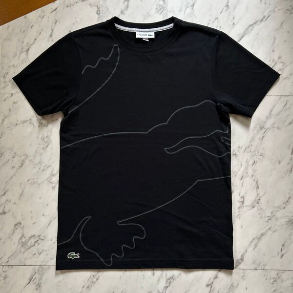 LACOSTE Tシャツ ブラック ワニロゴ