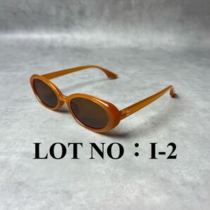 ★新品未使用★ サングラス メガネ キャットアイ オーバル アイウェア オレンジ ブラウン メンズ レディース ユニセックス I