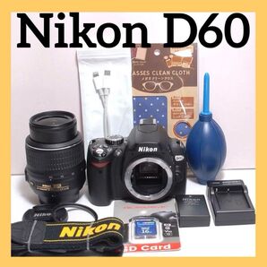 一眼レフデビュー Nikon D60 シングルレンズ スマホ転送 簡単操作 デジタル一眼レフカメラ ニコン