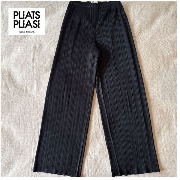 再値下げ! PLEATS PLEASE ISSEY MIYAKE プリーツプリーズ ワイド ストレートパンツ ブラック