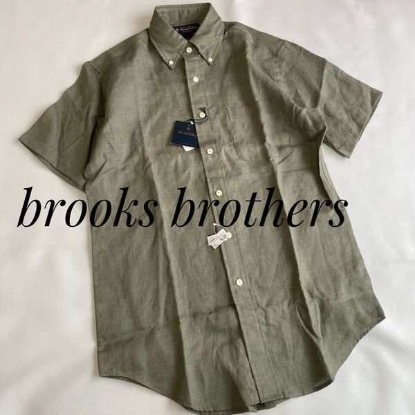 Brooks Brothers ブルックスブラザーズ リネン シャツ アイリッシュリネン カーキ