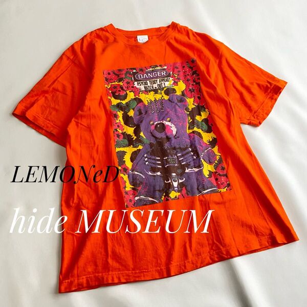 hide MUSEUM ヒデ サイコベア オレンジ Tシャツ 美品 XL LEMONeD