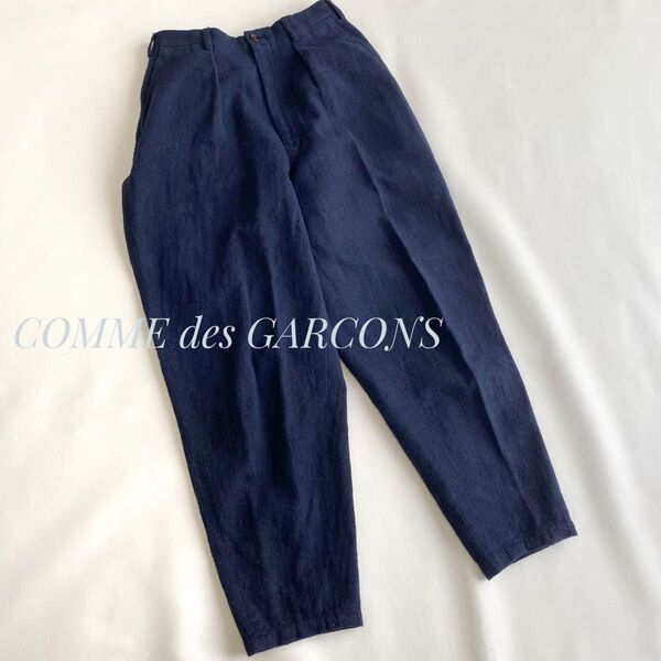 COMME des GARCONS コムデギャルソン 80’ テーパードパンツ コットン100% ネイビー川久保玲期 本人期