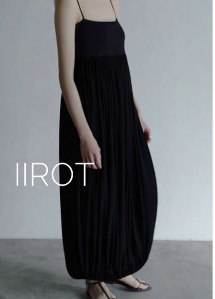 IIROT iirot イロットBalloon Dress バルーンドレスブラック ブラック ワンピース 黒 ロング キャミ
