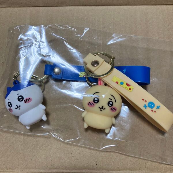 ハチワレ うさぎ 2点セット ストラップ バッグチャーム キーホルダー マスコット ちいかわ