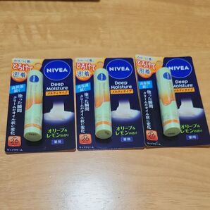 ニベア ディープモイスチャーリップ メルティタイプ オリーブ&レモンの香り 3本セット