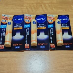 ニベア ディープモイスチャーリップ メルティタイプ はちみつの香り3本セット