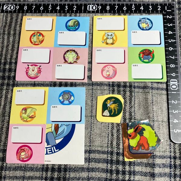 【当時物まとめ売り】ポケットモンスター お名前ステッカー