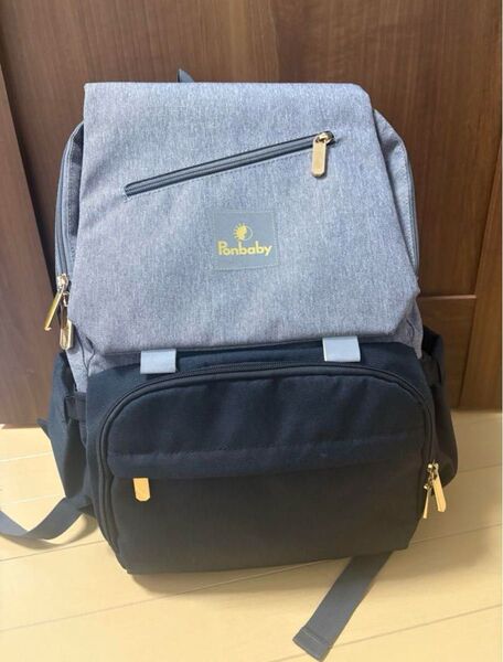 Ponbaby マザーズリュック 23L 大容量 マザーズバッグ