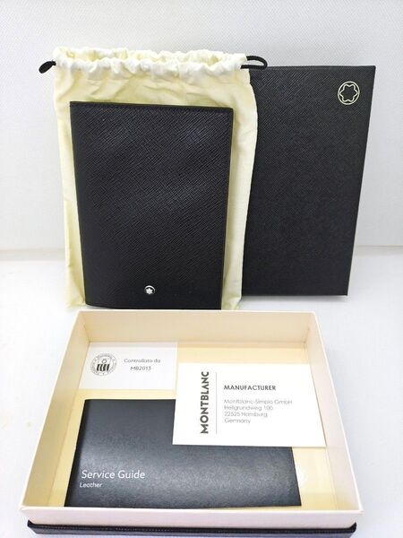 【未使用】MONTBLANC サルトリアルパスポートホルダー モンブラン/ レザーパスポートケース パスポートカバー ブラック 黒