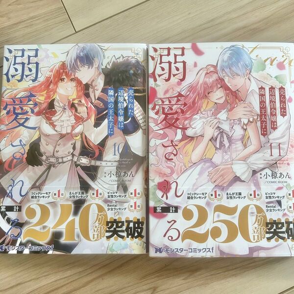 【2025年6月発売】「売られた辺境伯令嬢は隣国の王太子に溺愛される」10-11巻セット