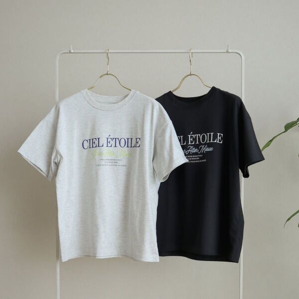 新品未使用しまむらterawear ロゴ刺繍 Tシャツ ブラック M Tシャツ 半袖 半袖Tシャツ