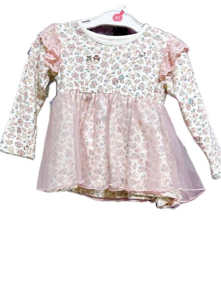 ルルアミ サンリオ キティ キキララ チュニック トップス100cm トップス キッズ ピンク チュニック 女の子 長袖