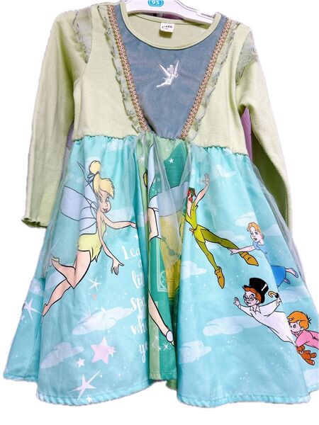 リトシー ディズニー ティンカーベル なりきり ドレス ワンピース 100cm ワンピース 女の子 キッズ 子供服 子供