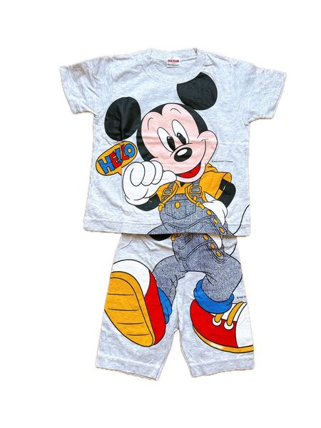 未使用 dia clubTシャツ パンツ 上下セット綿100%ミッキー100cm 上下セット 半袖Tシャツ ハーフパンツ