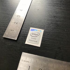 Intel inside PENTIUM silver personal computer emblem seal @@1811