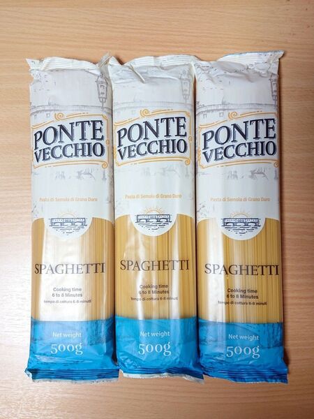 PONTE VECCHIO デュラムセモリナ スパゲッティ 1.7㎜ 500g 3袋セット