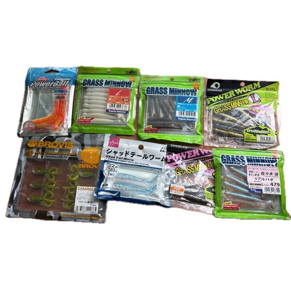 釣り具 ワーム まとめ売り ECOGEAR BROVIS など