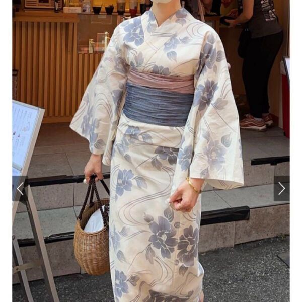GRL グレイル ぼかし花柄 浴衣セット gi1416 浴衣+兵児帯セット 2点セット お祭り 即日発送