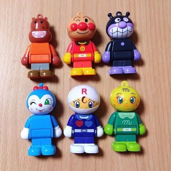 ロールパンナ メロンパンナ コキンちゃん カバおくん バイキンマン アンパンマン ブロックラボ 人形 ドール 6体まとめ売り