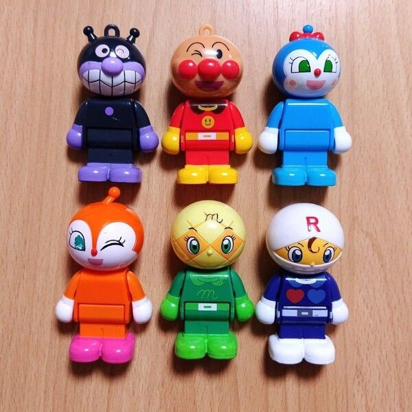 アンパンマン ブロックラボスイング 人形 ドール ロールパンナ メロンパンナ ドキンちゃん コキンちゃん 6体まとめ売り