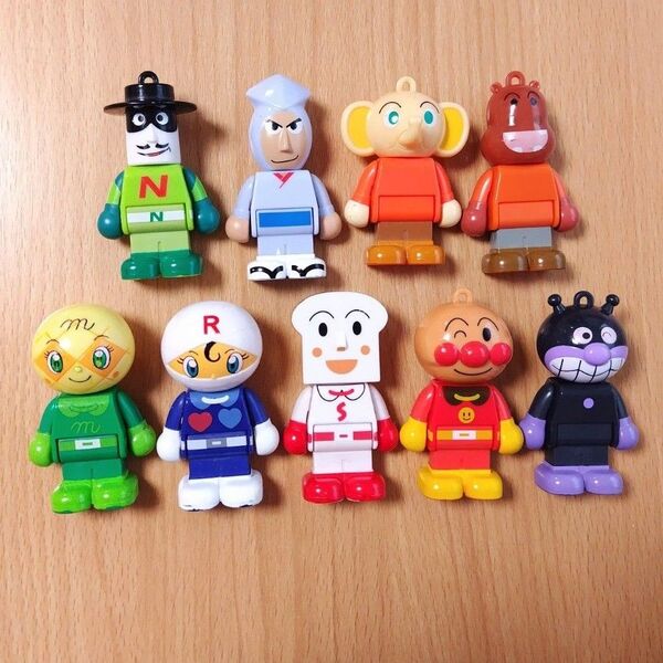 アンパンマン ブロックラボ 人形 9体まとめ売り かつぶしまん ナガネギマン ロールパンナ メロンパンナ しょくぱんまん 他