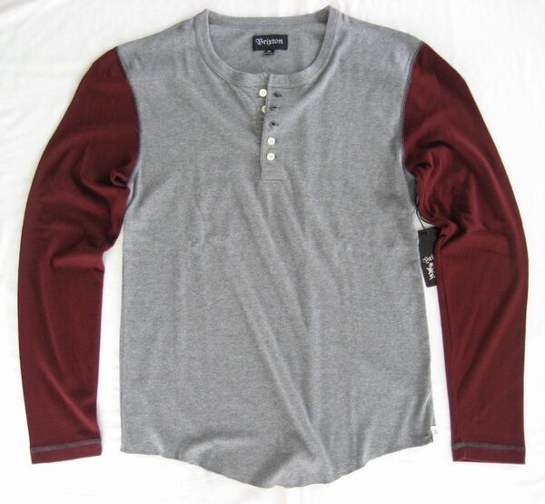 BRIXTON ヘンリーネック Tシャツ M ロンT 長袖 ブリクストン 未使用 カットソー