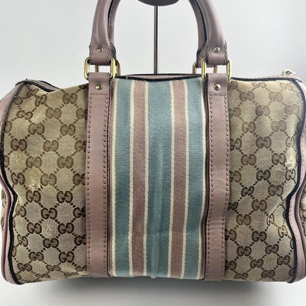 GUCCI ボストンバッグ GGキャンバス シェリーライン