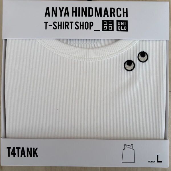 ユニクロ ANYA HINDMARCH コラボTシャツ レディース Lサイズ ホワイト