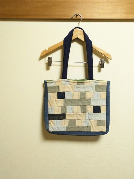 デニムリメイク 一点物 ハンドメイド トートバッグ パッチワーク