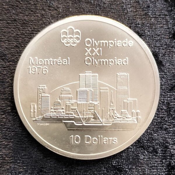 モントリオール オリンピック 記念銀貨 10ドル SV925