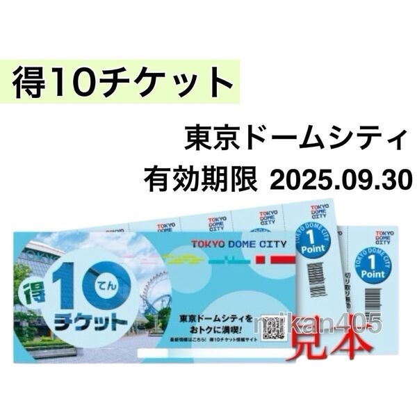 2冊 得10チケット とくてん チケット 東京ドームシティ 特典 アトラクションズ アソボーノ ラクーア 東京ドーム アニタッチ