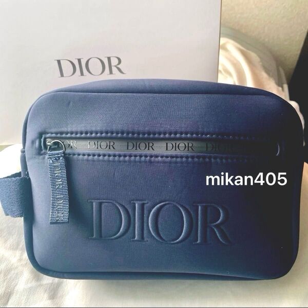 希少☆ 海外 2025 ディオール オム ネイビー ポーチ ノベルティ ノベルティー セカンド バッグ ChristianDior