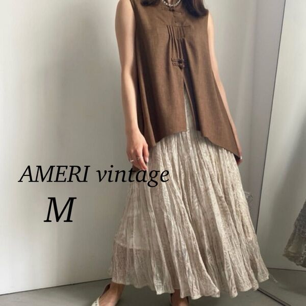 AMERI MEDI PALACE EMBROIDERY SKIRT 刺繍 M ロングスカート