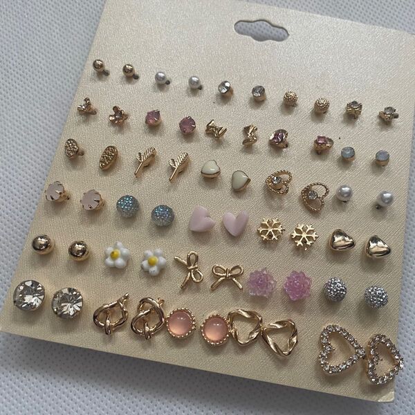 アクセサリー ピアス スタッドピアス 可愛い シンプル 30ペア