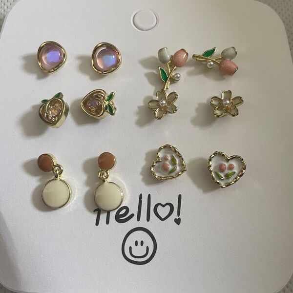 No29 ピアス アクセサリー スタッドピアス 可愛い シンプル ゴールド 6ペア
