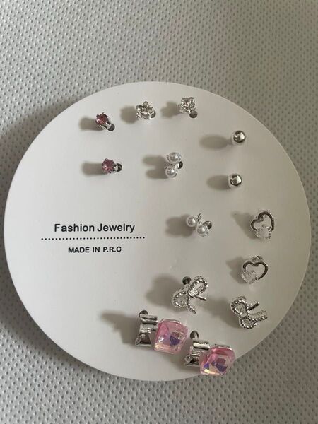 No25 ピアス スタッドピアス 7ペアセット シルバー