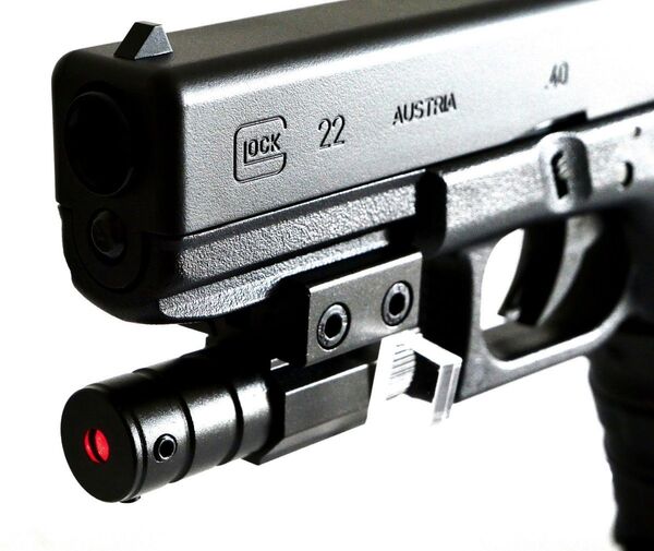 赤色レーザー 照準器 ドットサイト レーザーサイト エアガン ガスガン サバゲー 20mm 11mm レール アルミ合金 電池付属