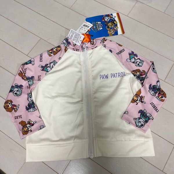 新品 パウパトロール ラッシュガード 水着 90センチ ピンク バースデイ
