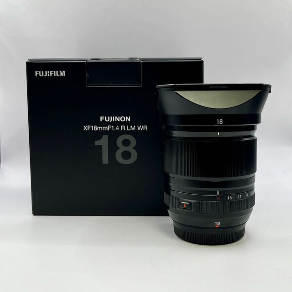 【美品】富士フイルム XF18mm F1.4 R LM WR 角形フード・レンズプロテクター付