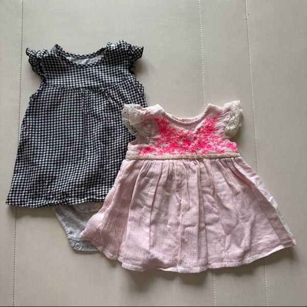 4枚まとめ売り baby GAP ユニクロetl 女の子 ワンピース 0-3m 3-6m 60サイズ 70サイズ