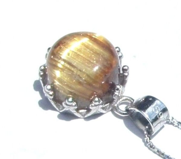 ルチルクォーツ 金運 アクセサリー ネックレス ペンダント 天然石 パワーストーン J206