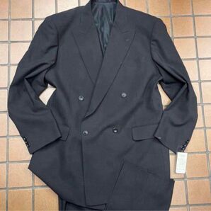 新品【AB7 XL相当★超軽量】4Bダブルスーツ 礼服 メンズスーツ ブラックフォーマル 背抜き 冠婚葬祭 喪服 セットアップ 黒