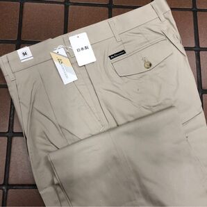 新品☆未使用 W94cm 春夏 綿パン ベージュ系 メンズパンツ ゴルフパンツ メンズスラックス ゴルフウェア GOLF さらさら