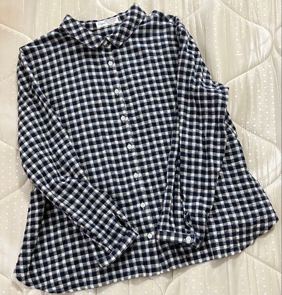 シャツ チェック 長袖 レディース M ブラウス