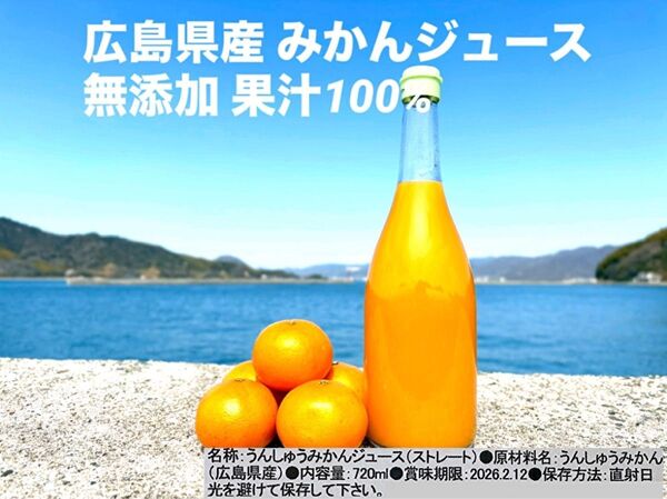 国産みかんジュース x4 / 果汁100% ストレート 無添加