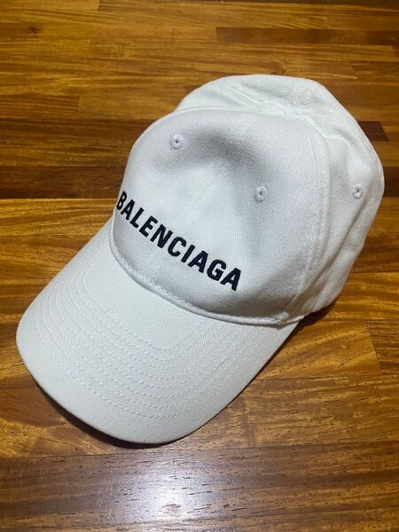 バレンシアガ キャップ BALENCIAGA ホワイト ロゴL/58cm