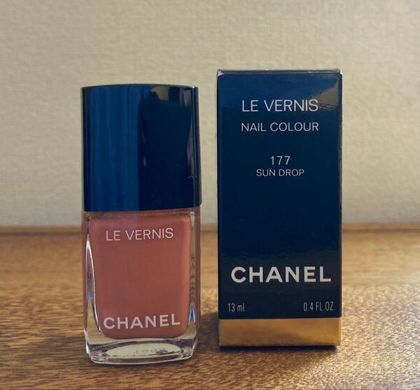 限定色 美品 CHANEL シャネル ヴェルニ ロング トゥニュ 177 サン ドロップ